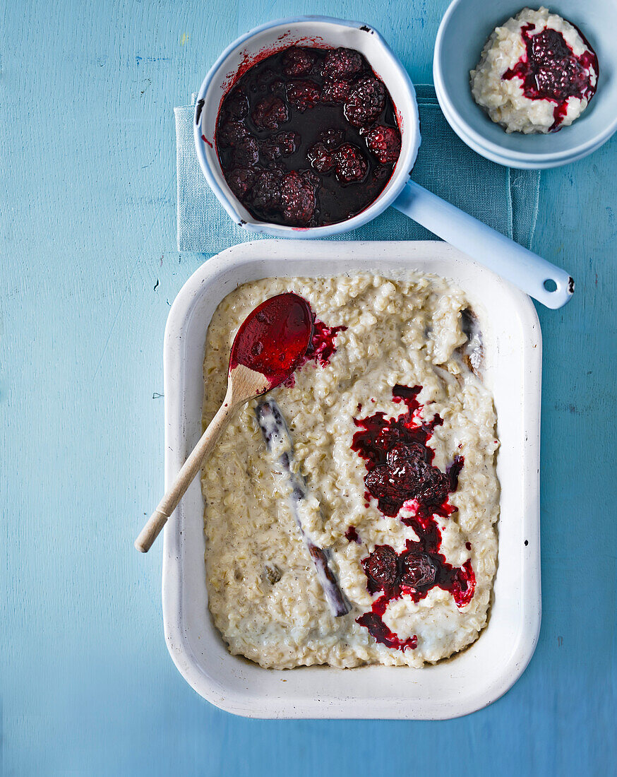 Milchreis mit Maulbeeren