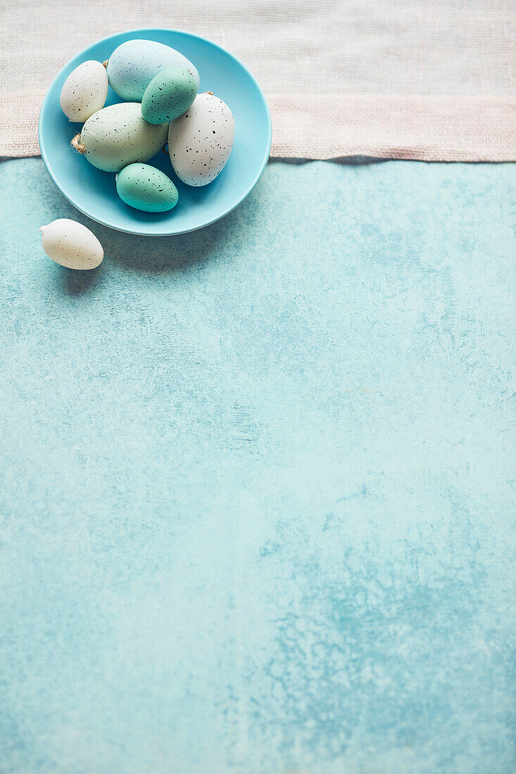 Pastel blue Easter eggs