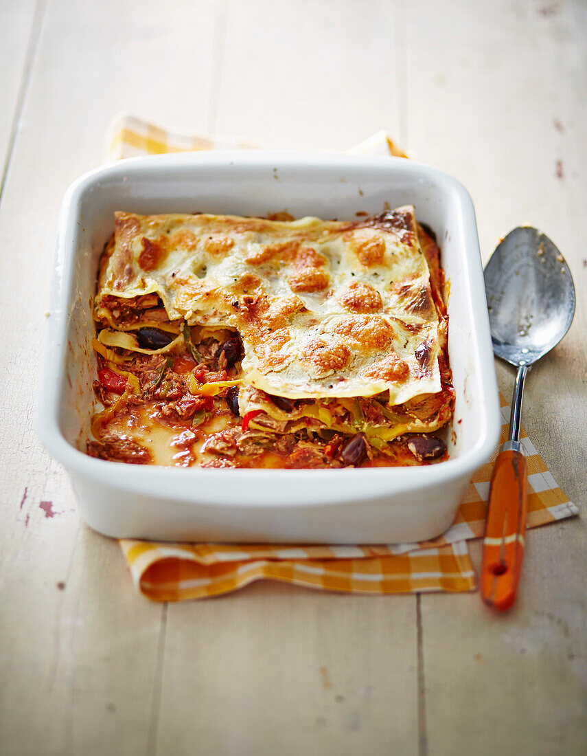 Sicilian style tuna lasagne