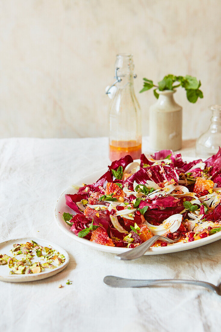 Fenchel-Radicchio-Salat mit Blutorangen