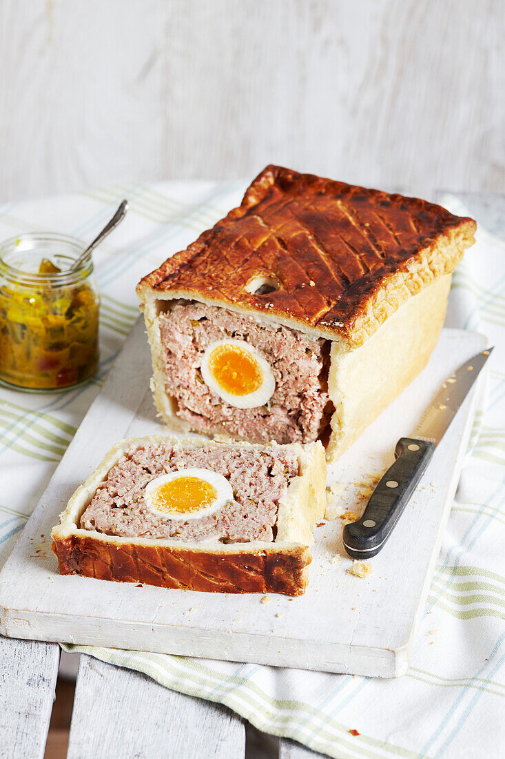 Pork pie with egg