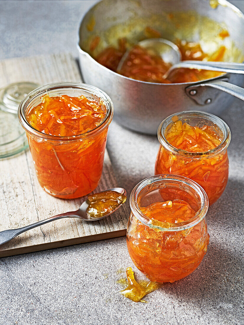 Selbstgemachte Orangenmarmelade