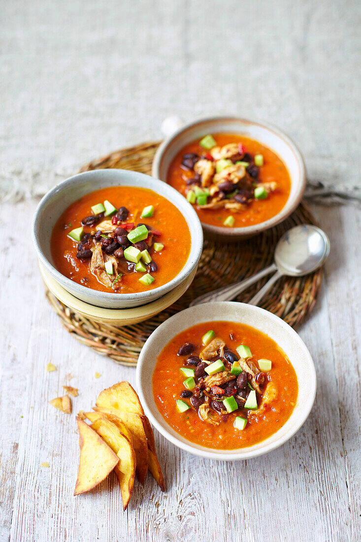 Mexican Roast Chicken Tomato Soup