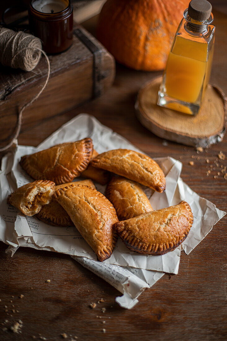 Pumpkin hand pies from the serving trolley