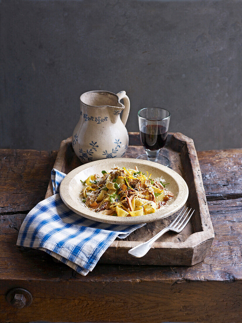 Pappardelle with braised rabbit