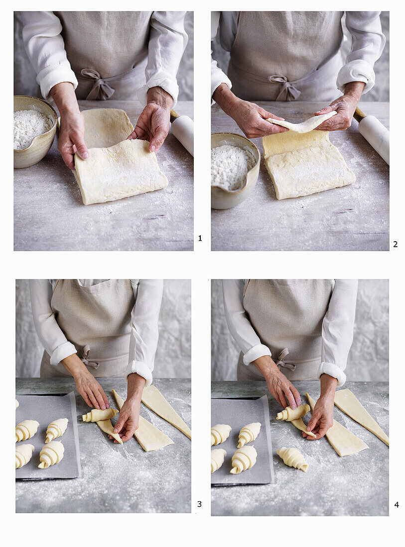 Preparing classic croissants