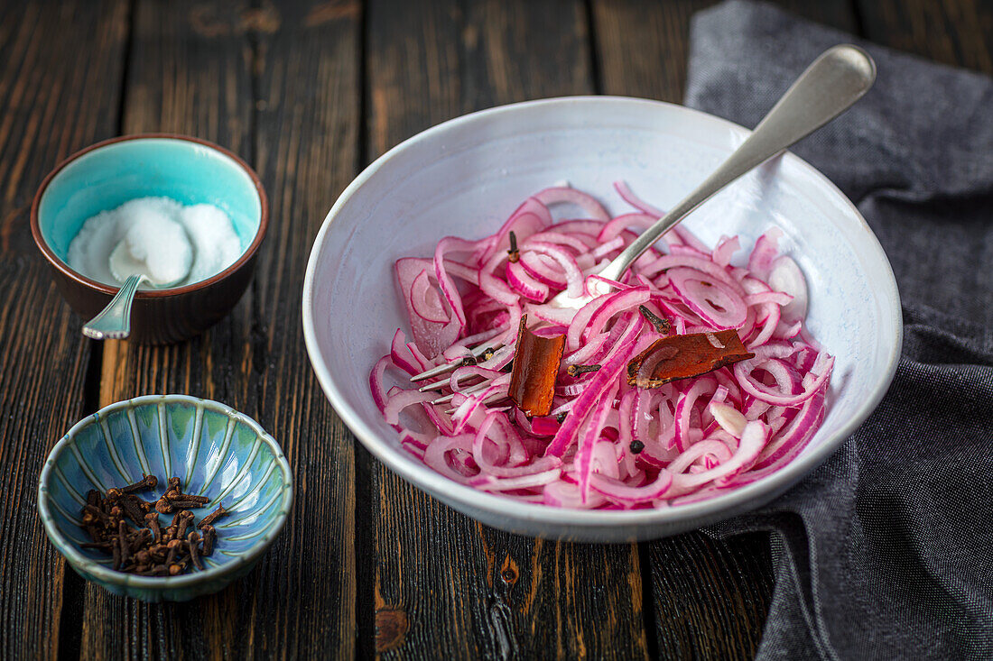 Pickled red onions