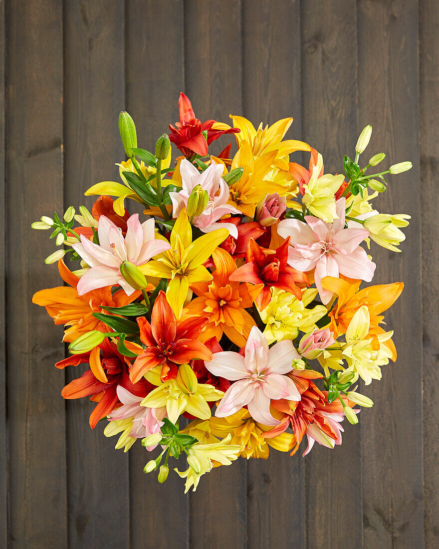 Mixed lily bouquet