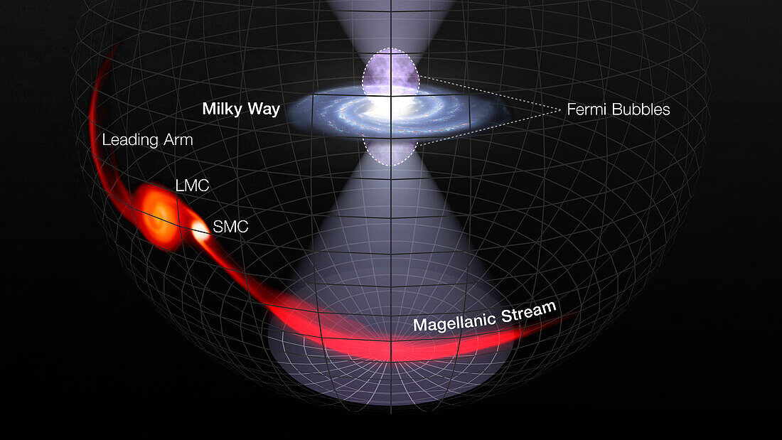 Intense flash from the Milky Way's black hole, illustration