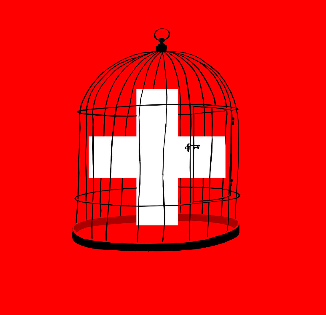 Swiss neutrality, conceptual illustration