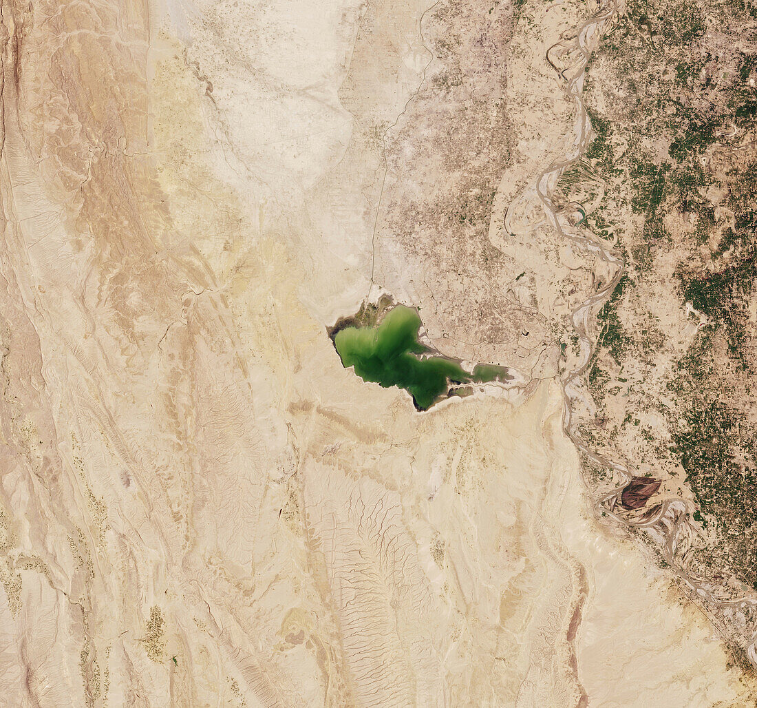 Lake Manchar, Pakistan, satellite image