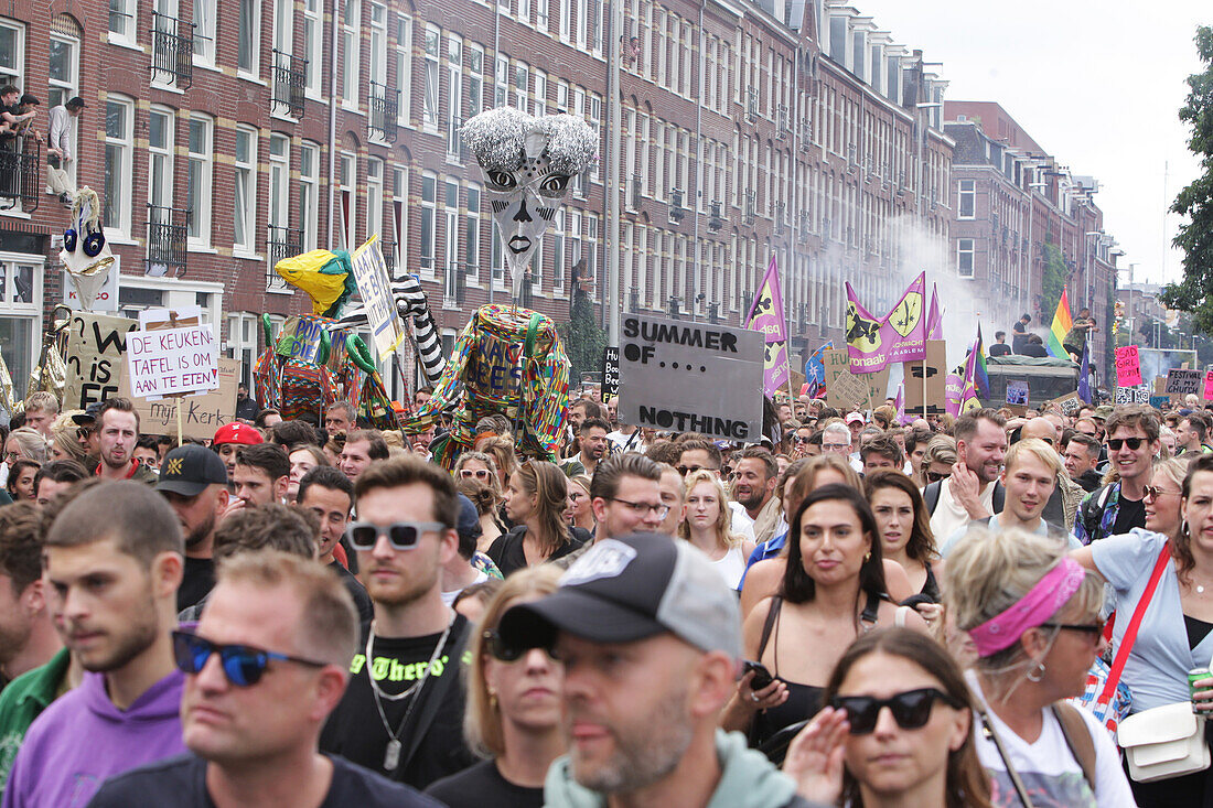 Unmute Us demonstration In Amsterdam, Netherlands