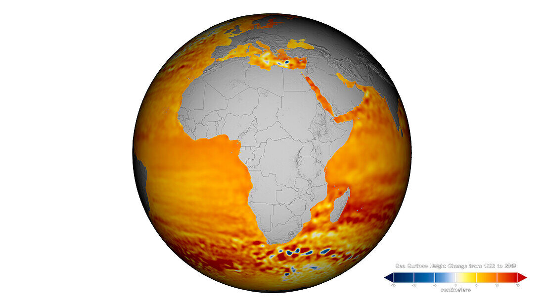 Global sea level rise, 1992-2019