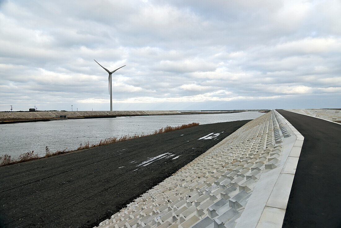 Wind turbine, Fukushima prefecture, Japan