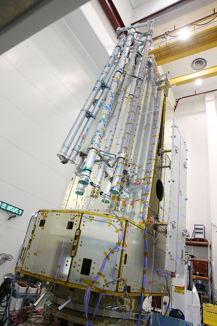 Biomass satellite structure undergoing testing