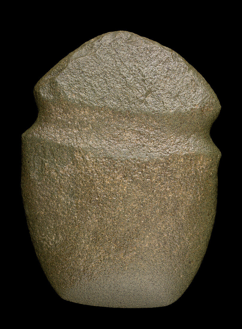 Axe with trapezoidal throat in basalt