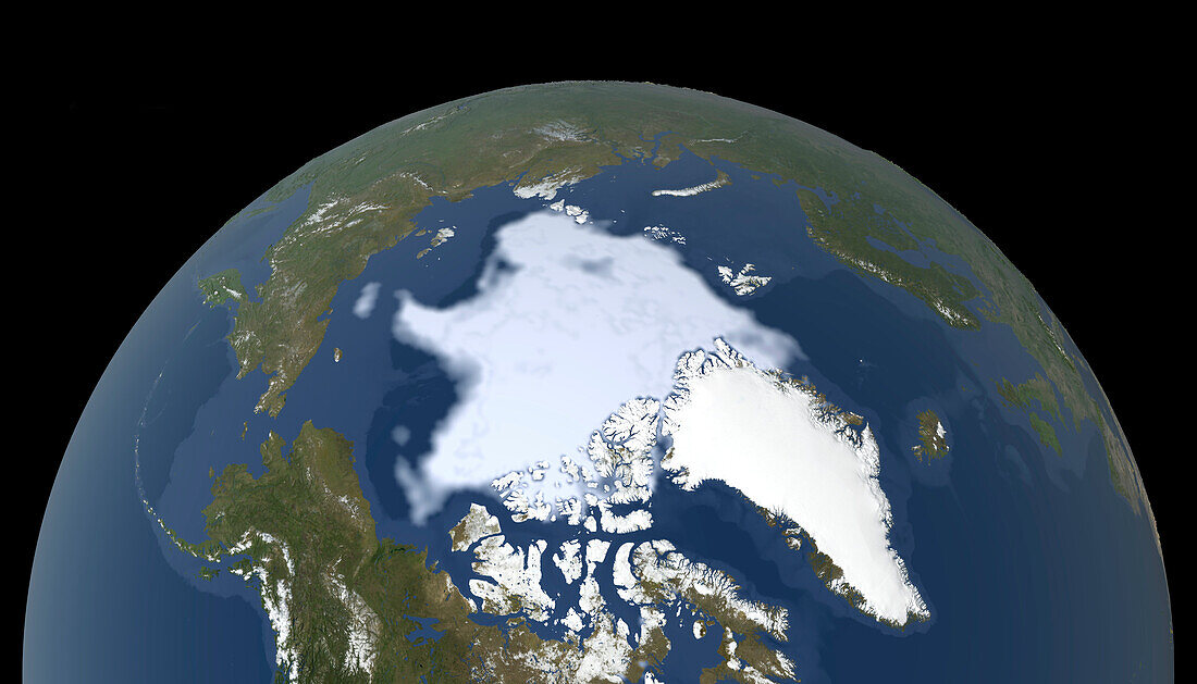 Arctic ice minimum extent, 2022