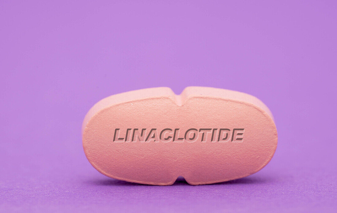 Linaclotide pill, conceptual image