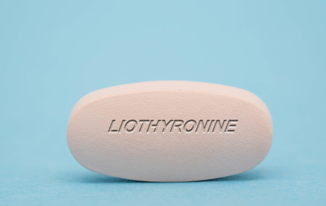 Liothyronine pill, conceptual image