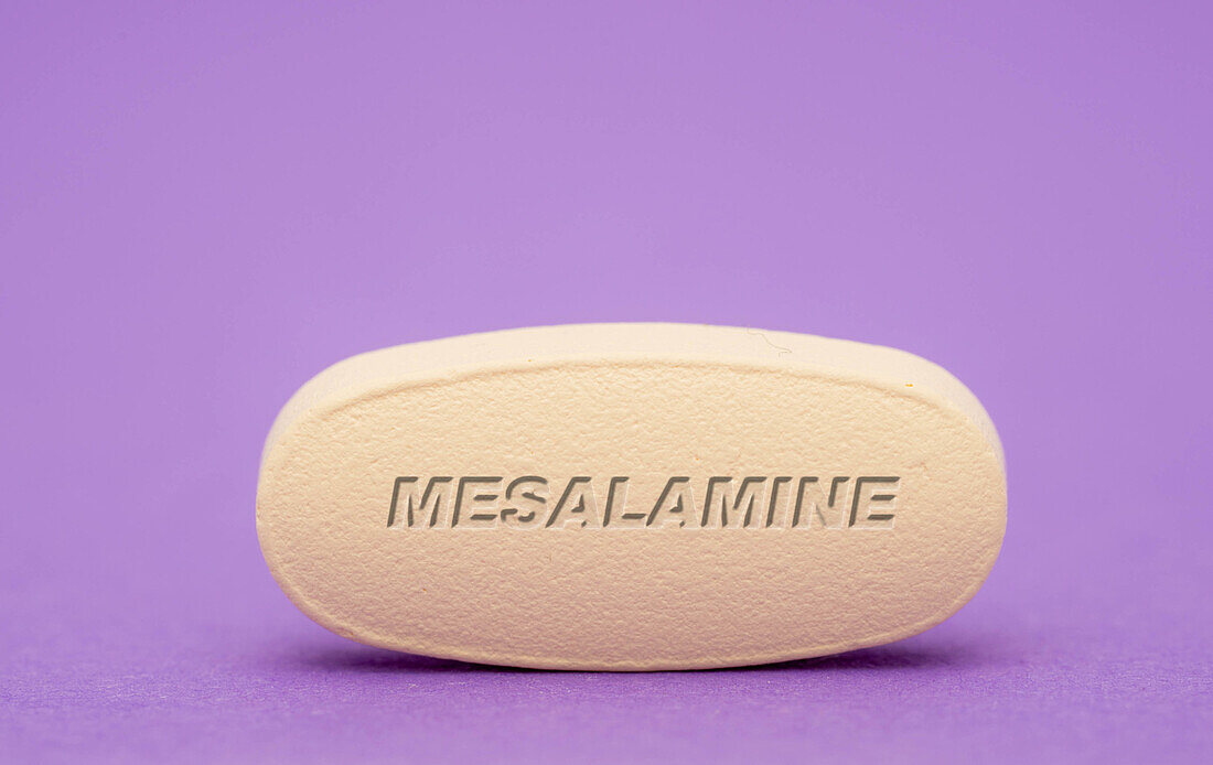 Mesalamine pill, conceptual image