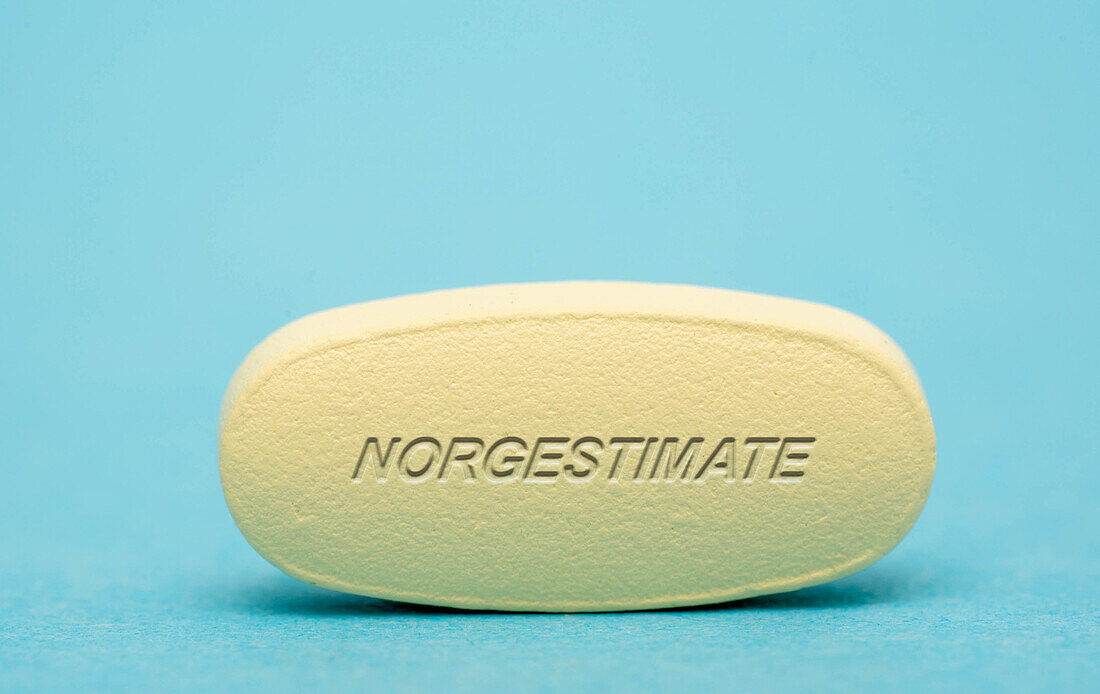 Norgestimate pill, conceptual image