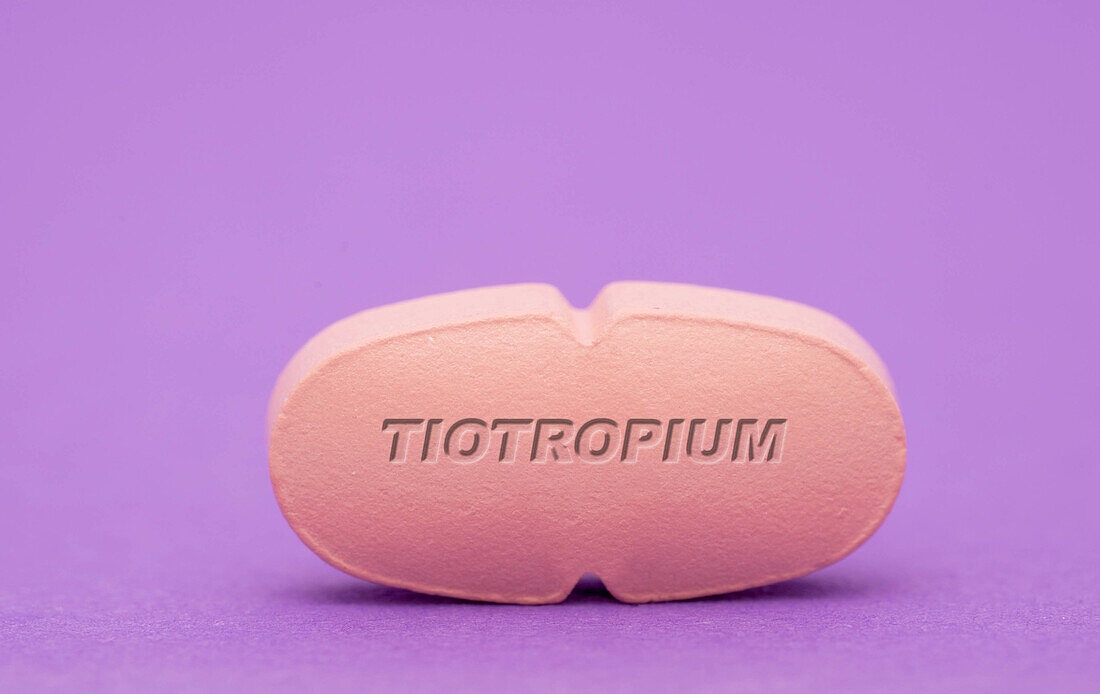 Tiotropium pill, conceptual image