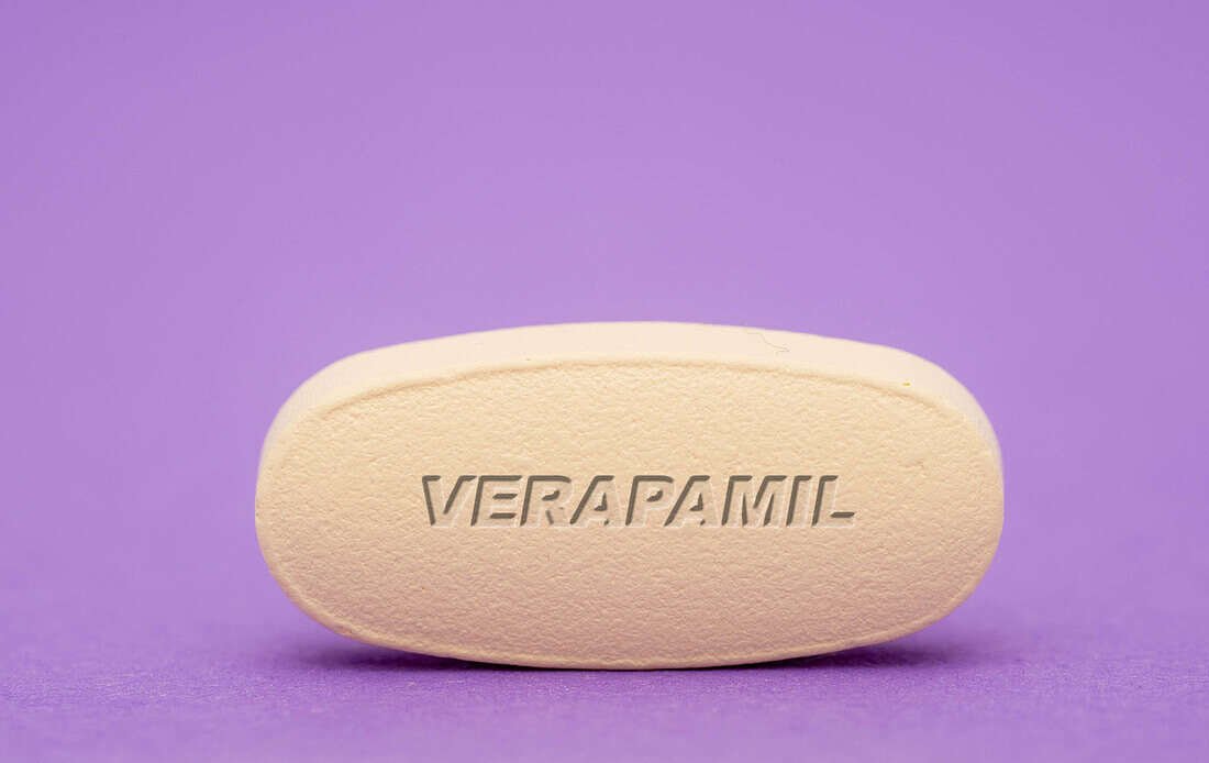 Verapamil pill, conceptual image