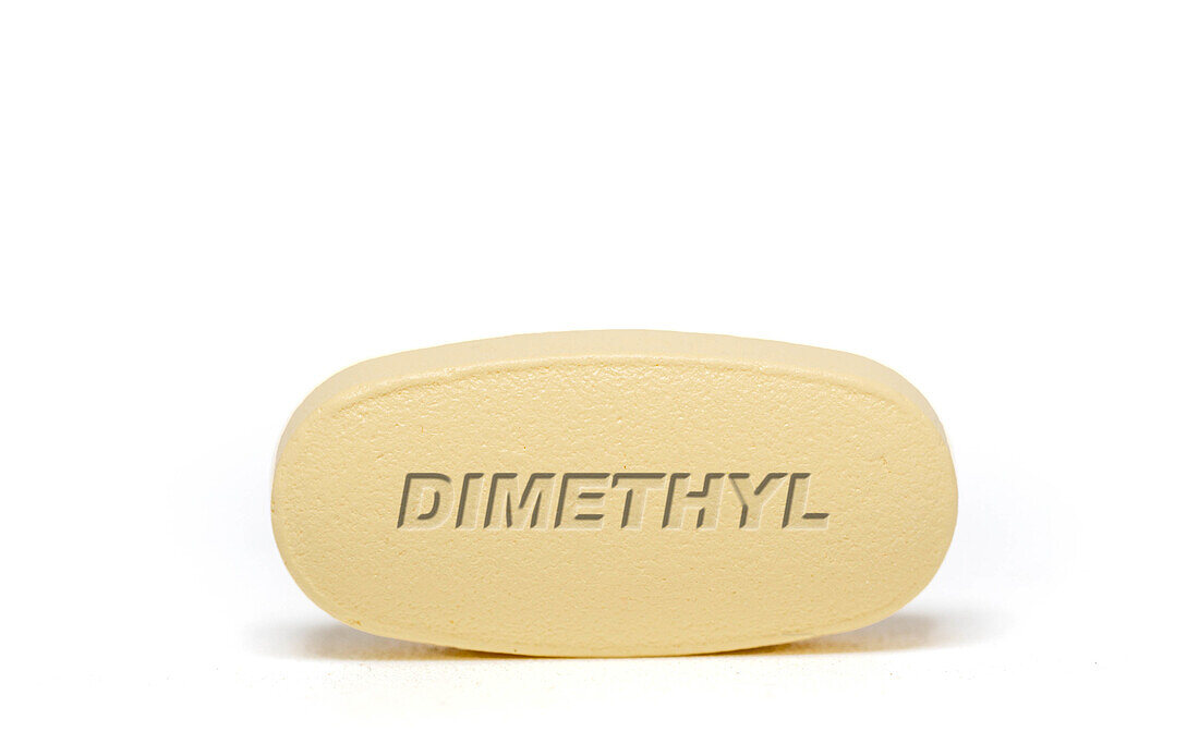 Dimethyl pill, conceptual image