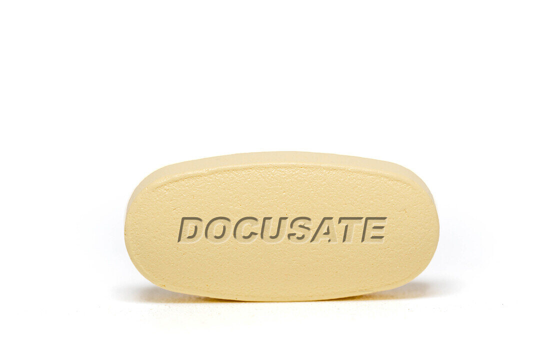 Docusate pill, conceptual image