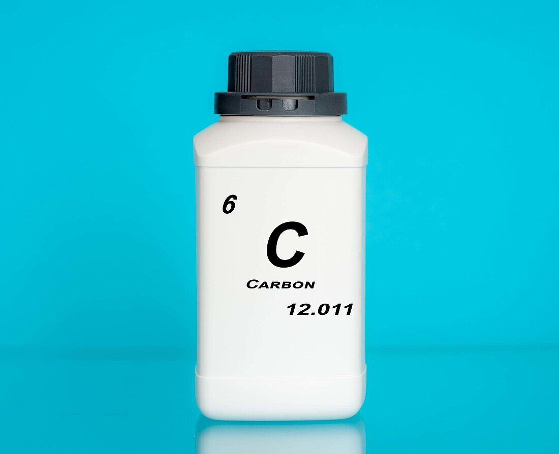 Container of the chemical element carbon