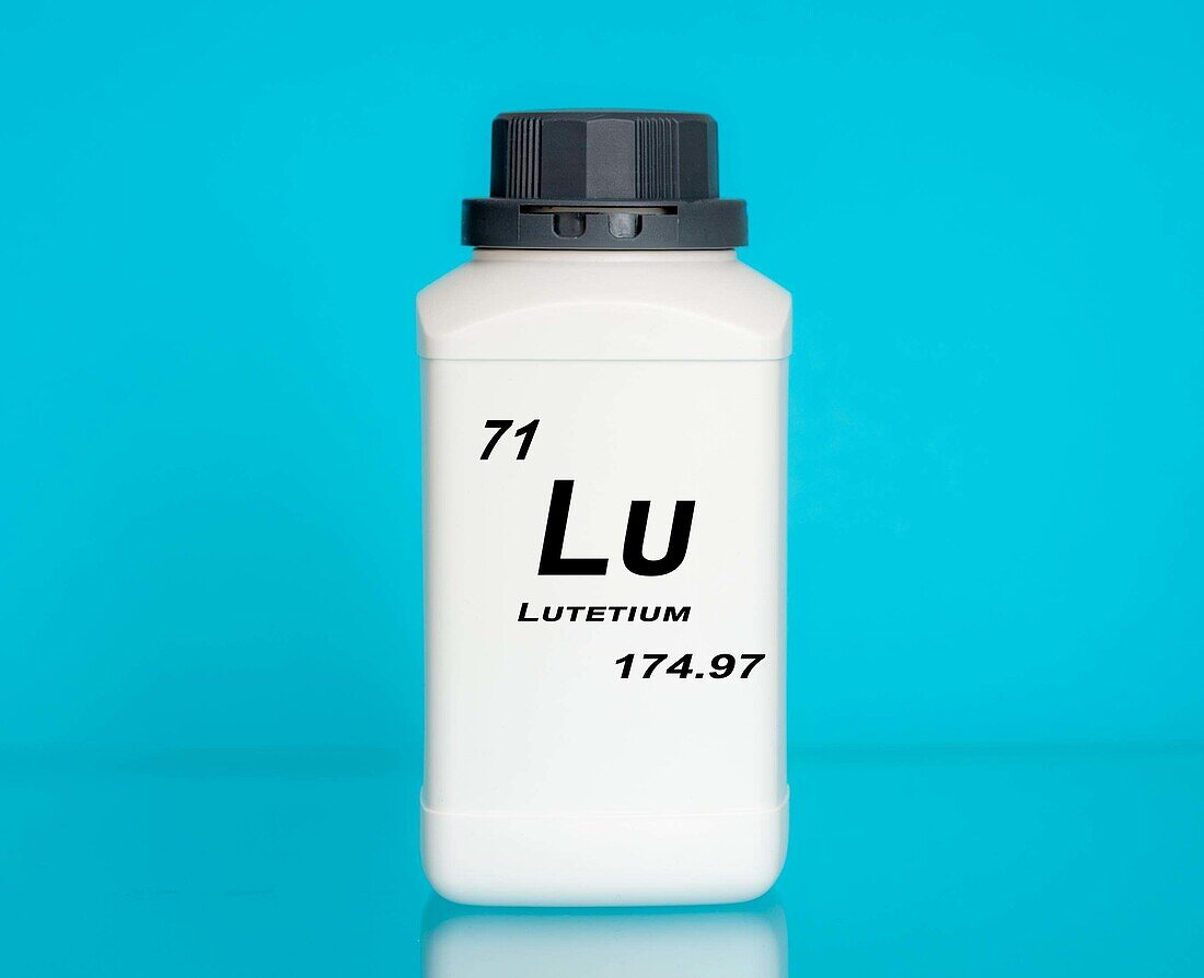 Container of the chemical element lutetium