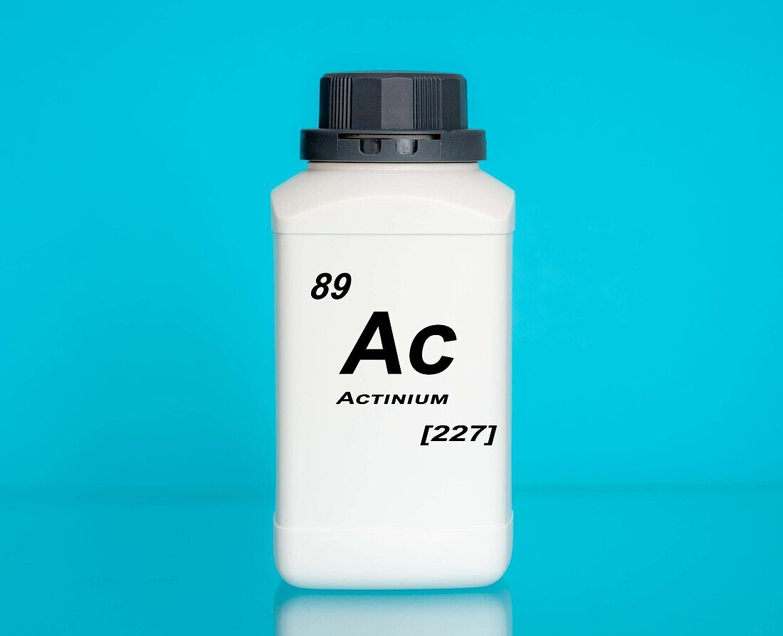 Container of the chemical element actinium