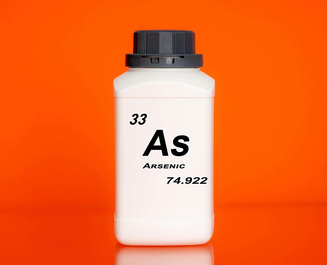 Container of the chemical element arsenic