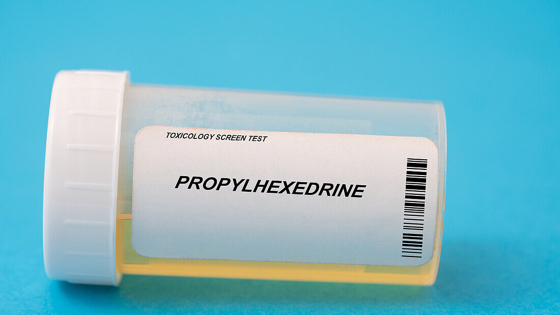Urine test for propylhexedrine