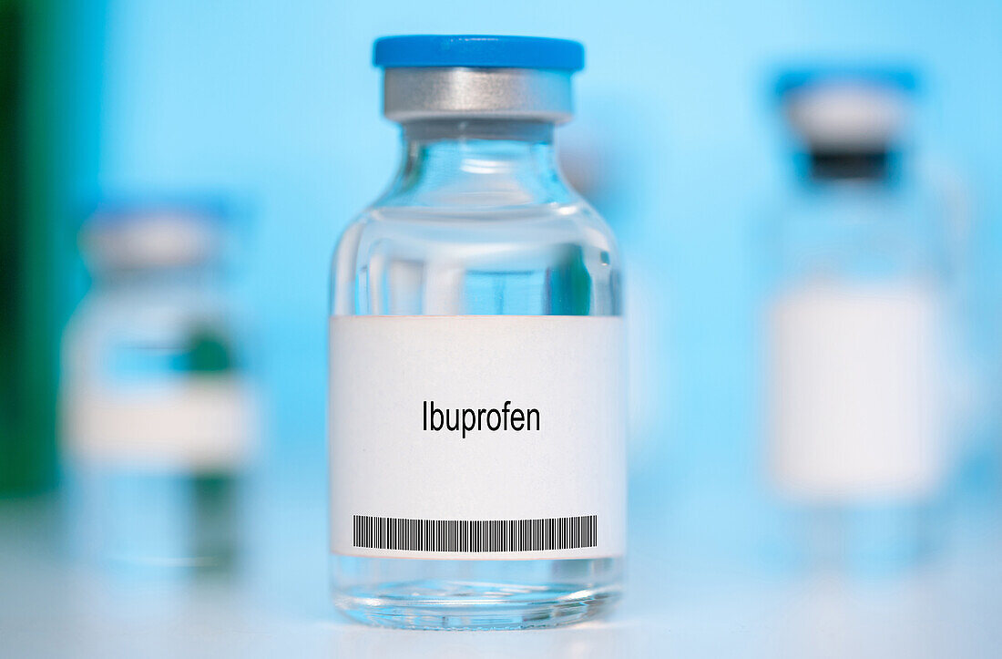 Vial of ibuprofen
