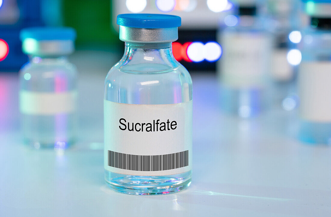 Vial of sucralfate