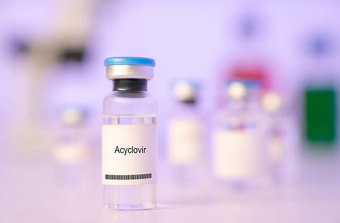 Vial of acyclovir