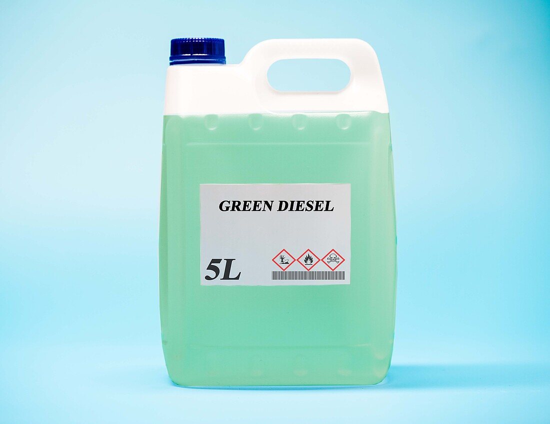 Canister of green diesel