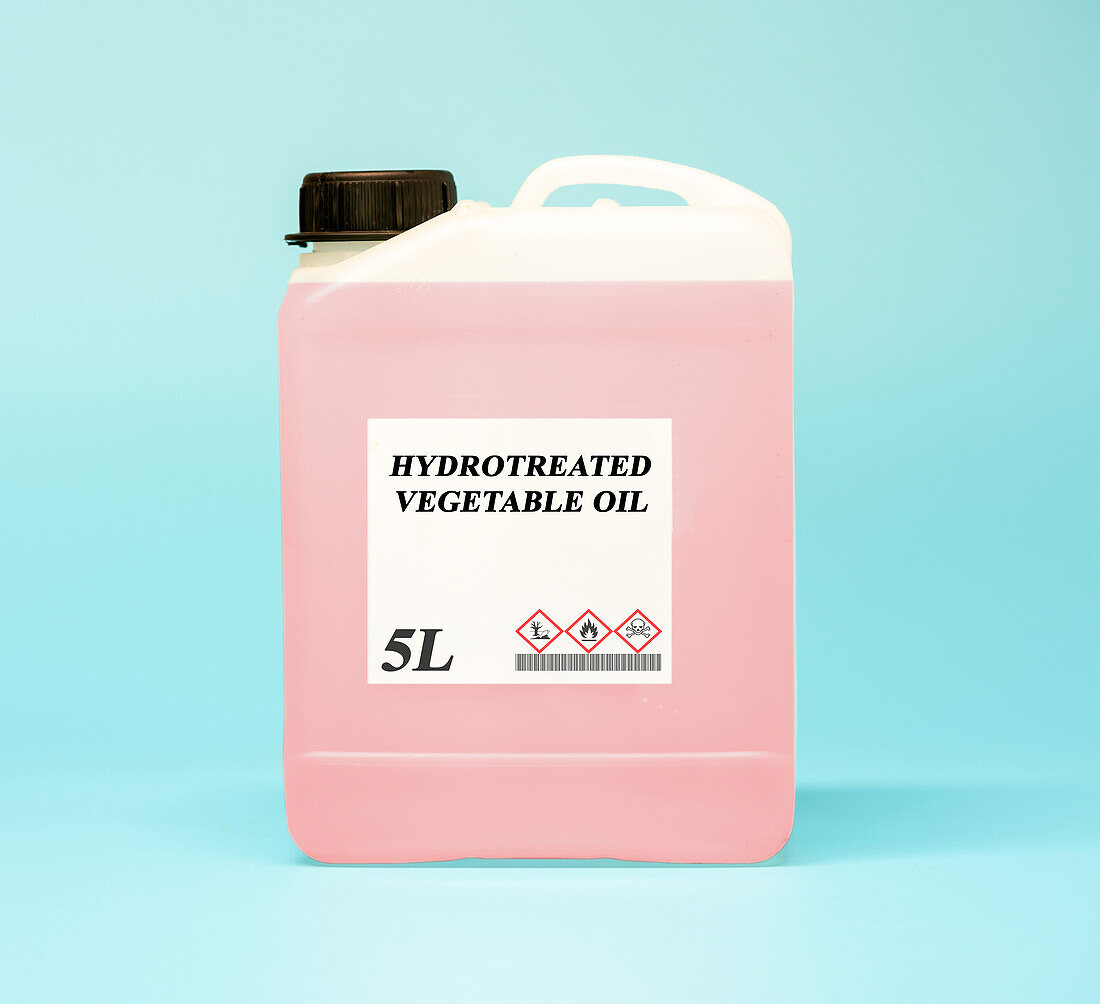 Canister of hydrotreated vegetable oil