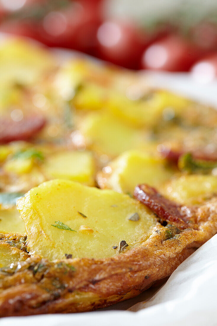 Potato Quiche with Chorizo