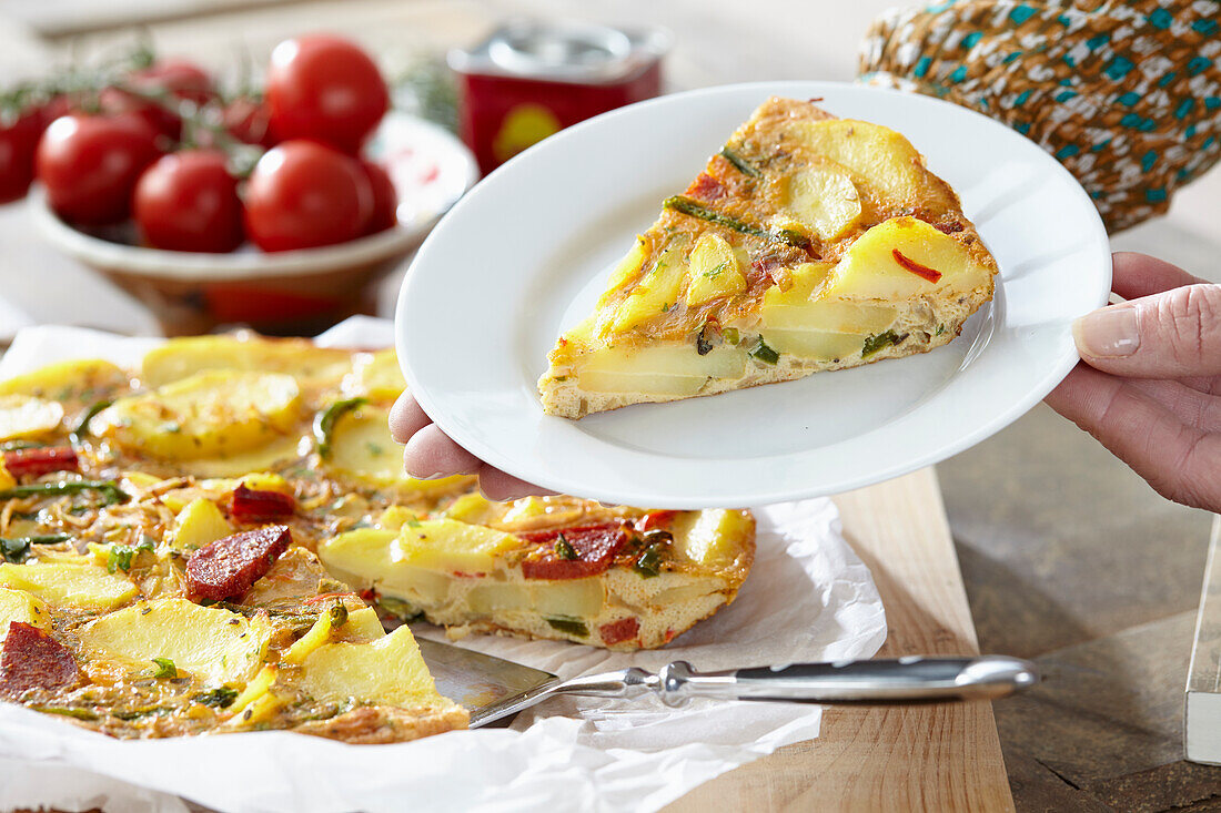 Potato Quiche with Chorizo