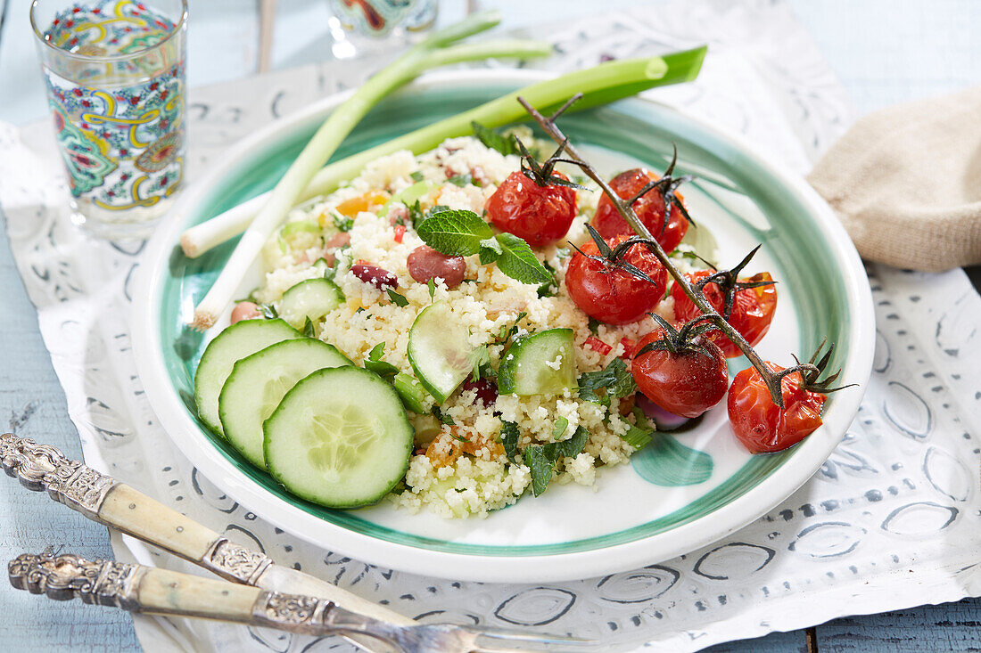 Couscous salad with tomatoes