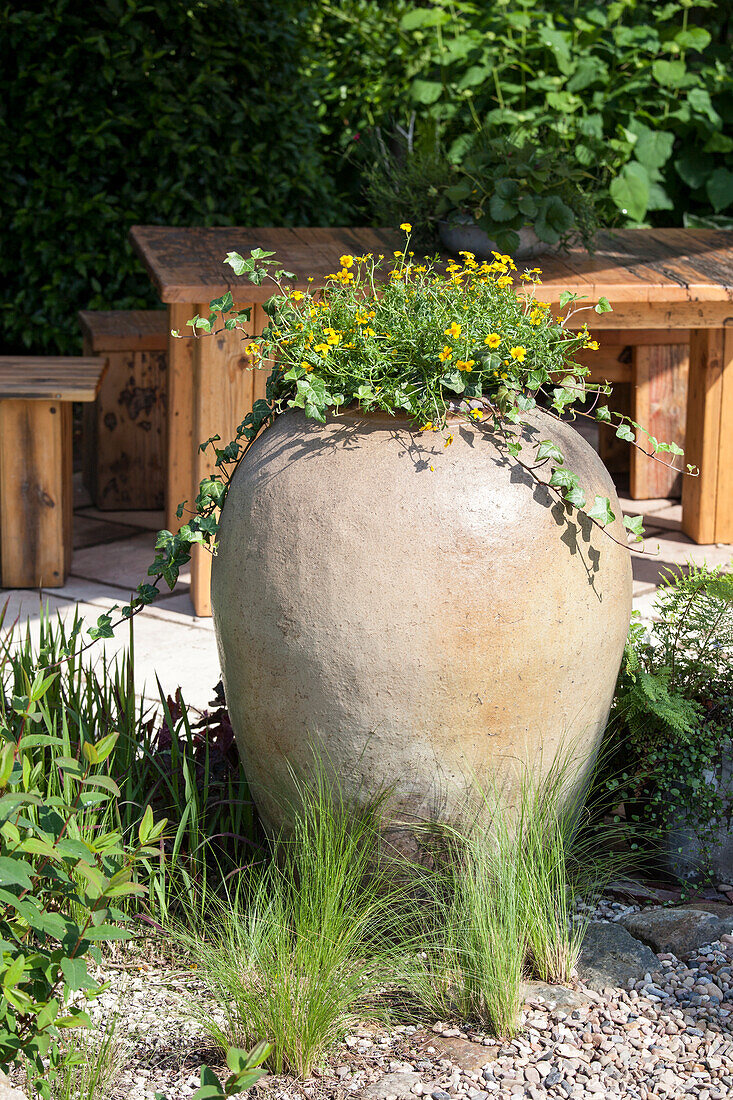 Planter on terrace