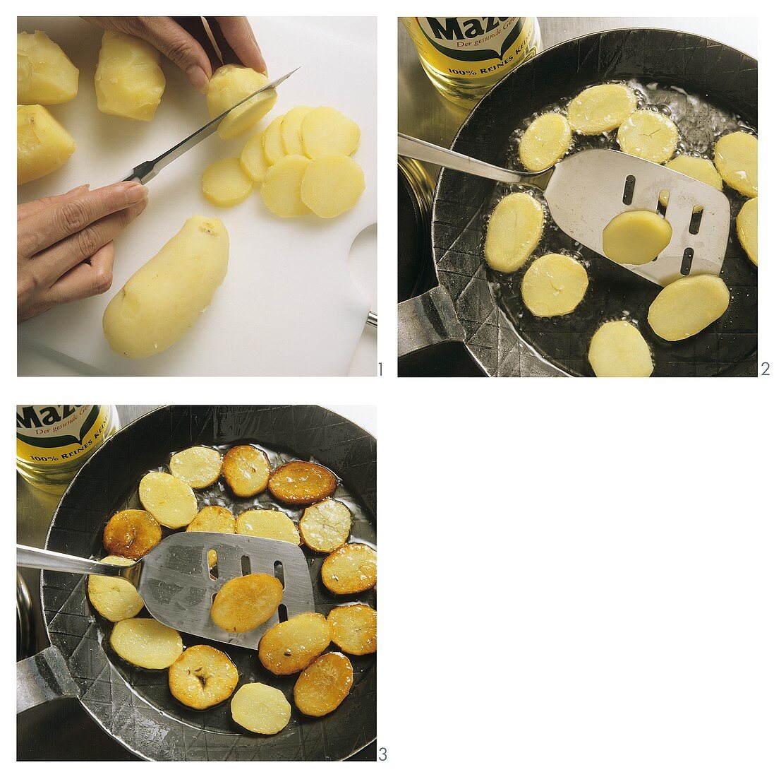 Making fried potatoes