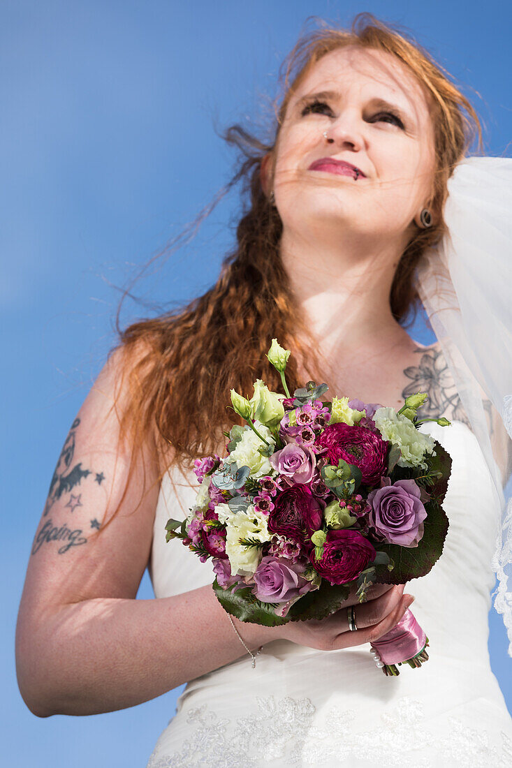 Bride with bouquet