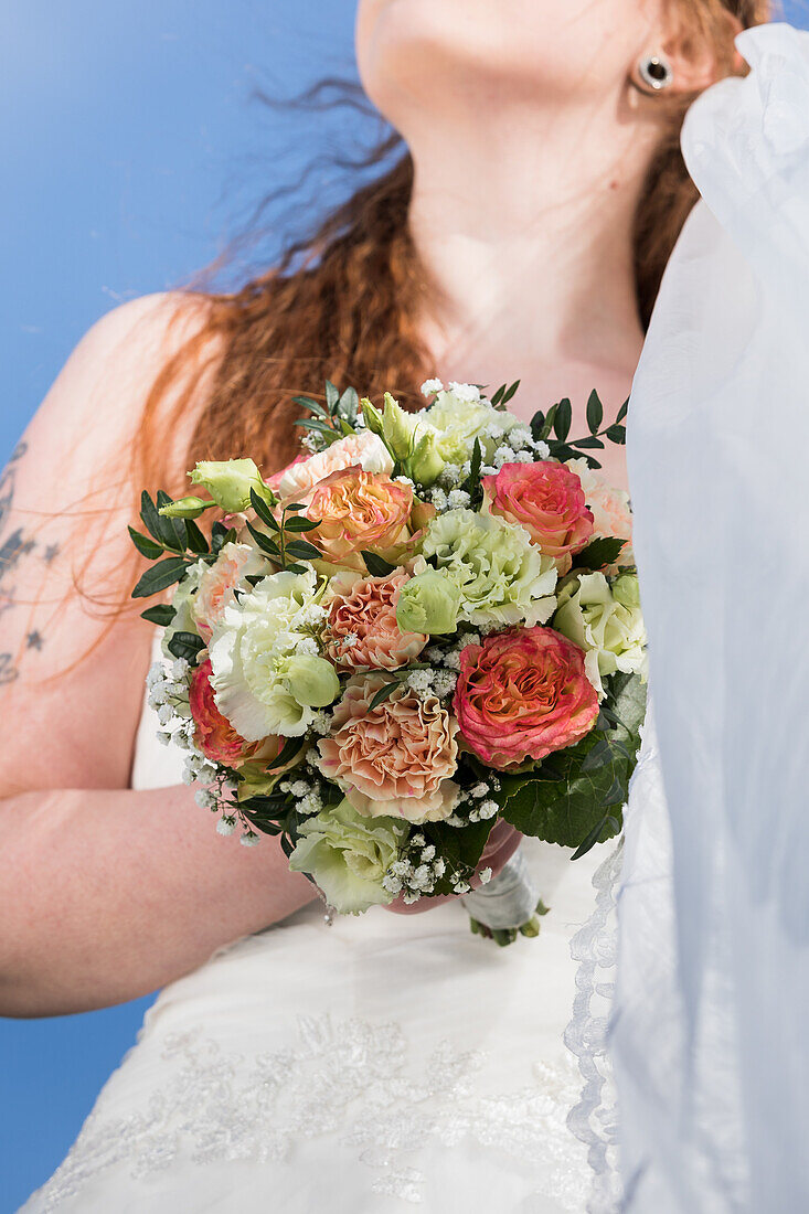 Bride with bouquet