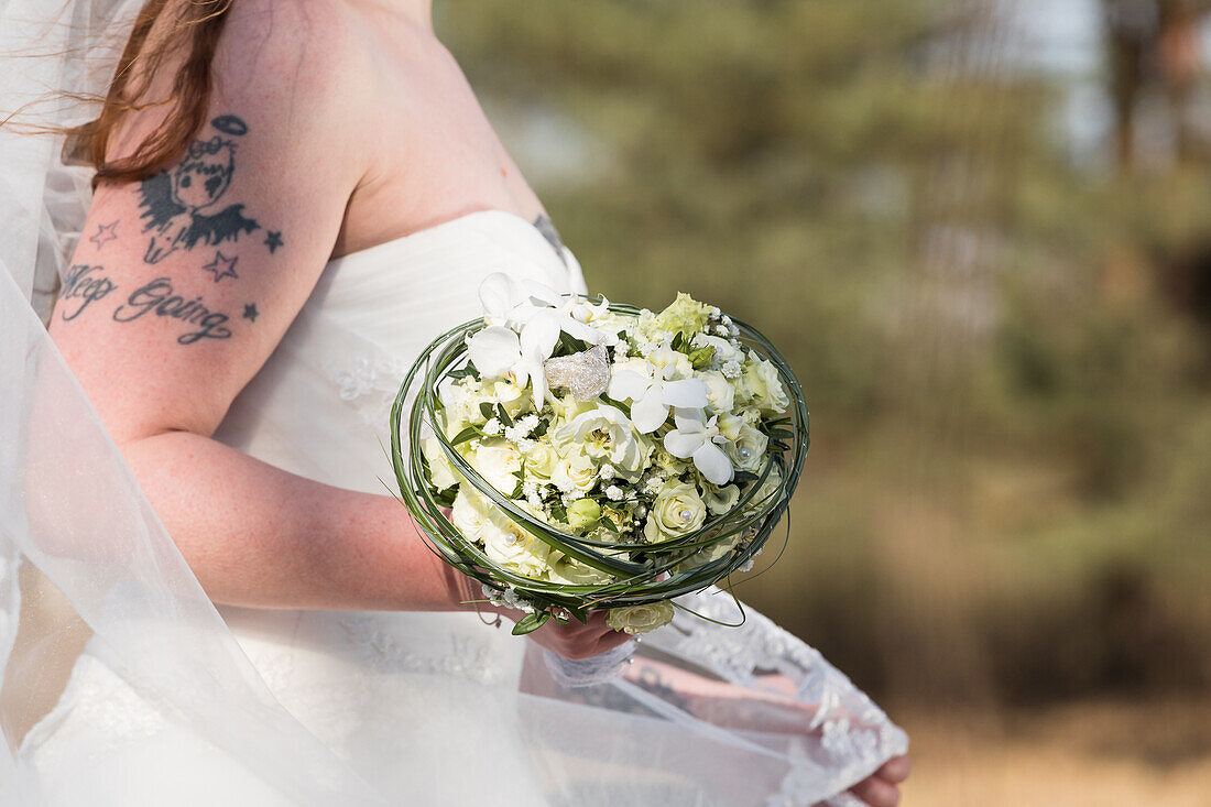 Bride with bouquet