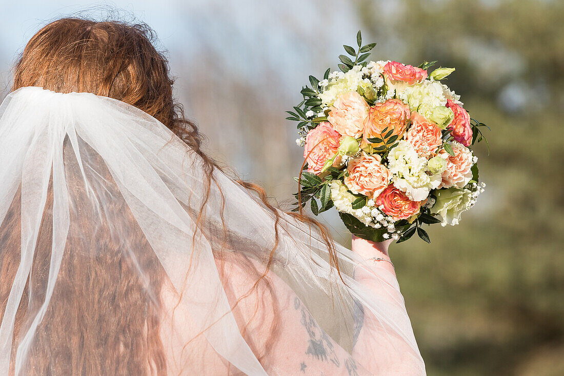 Bride with bouquet