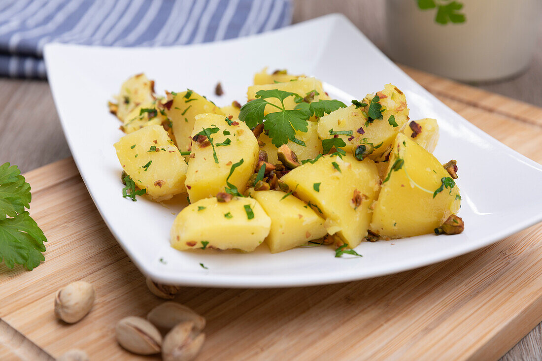 Parsley Potatoes with Pistachios