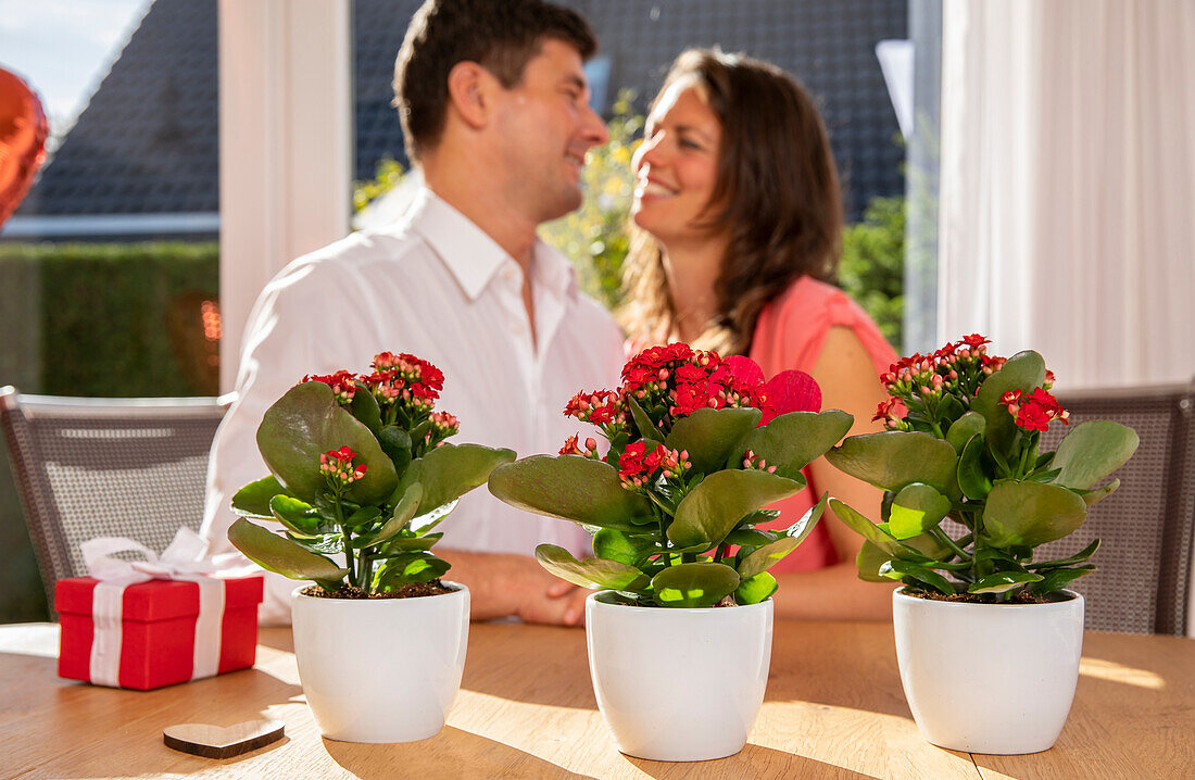 Couple with flowers